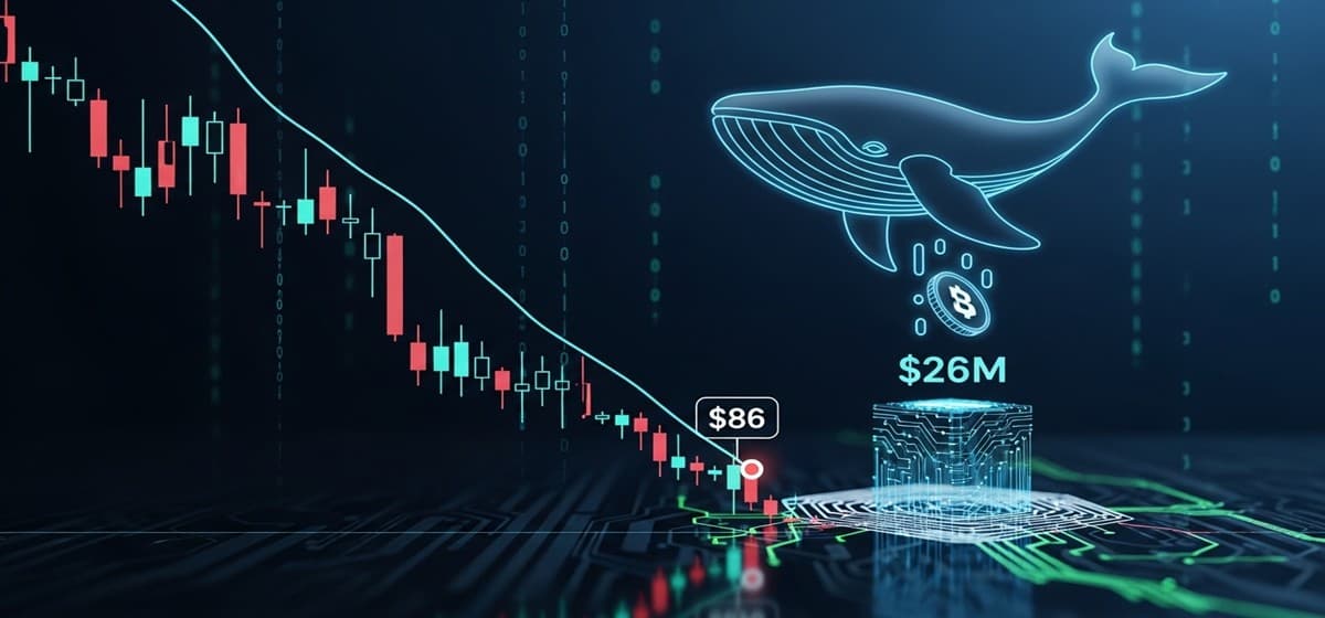 SOL Drops to $86 After Dormant Whale Moves $26M to Binance