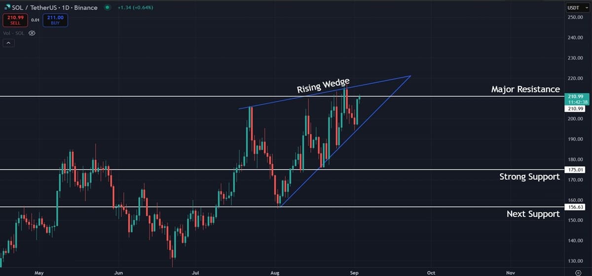 Solana (SOL) Price Analysis: Breakout or Rejection at $210?