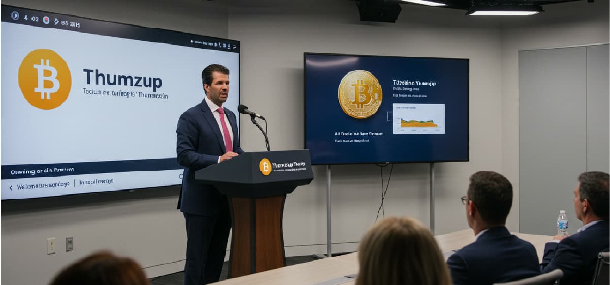 Donald Trump Jr. Invests in Bitcoin-Focused Social Media Startup Thumzup Donald Trump Jr. Invests in Bitcoin-Focused Social Media Startup Thumzup